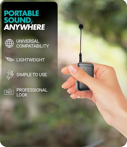 Movo MV-M101 Gooseneck Omnidirectional Lavalier Microphone- Compatible with DJI Mic/Rode Wireless Go Series Wireless Transmitters - Lapel Mic for Interviews and Content Creators (TRS 3.5mm)