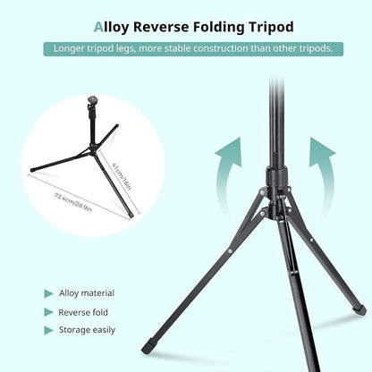 Aureday 14inch iPad Ring Light with Tripod Stand, 62inch Selfie Tripod Light Ring with Phone&Tablet Holder for Recording, 20W LED Circle Light with Wireless Remote for Tiktok, Makeup, Live Streaming