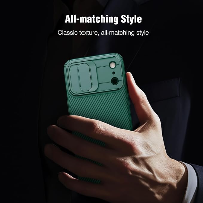 Nillkin Camshield Case for iPhone 17 Pro Max Case, [Built-in Dual Camera Cover][Slim Profile] [Military Grade Drop Protection] Shockproof Bumper Phone Case 6.9 inch 2025 Green