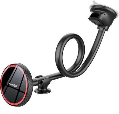 APPS2Car for MagSafe Car Mount Magnetic Phone Holder Upgraded 15-Inch Long Arm Suction Cup Windshield Mount fits iPhone 17 Pro Max Plus 16 15 14 13 12 Mini