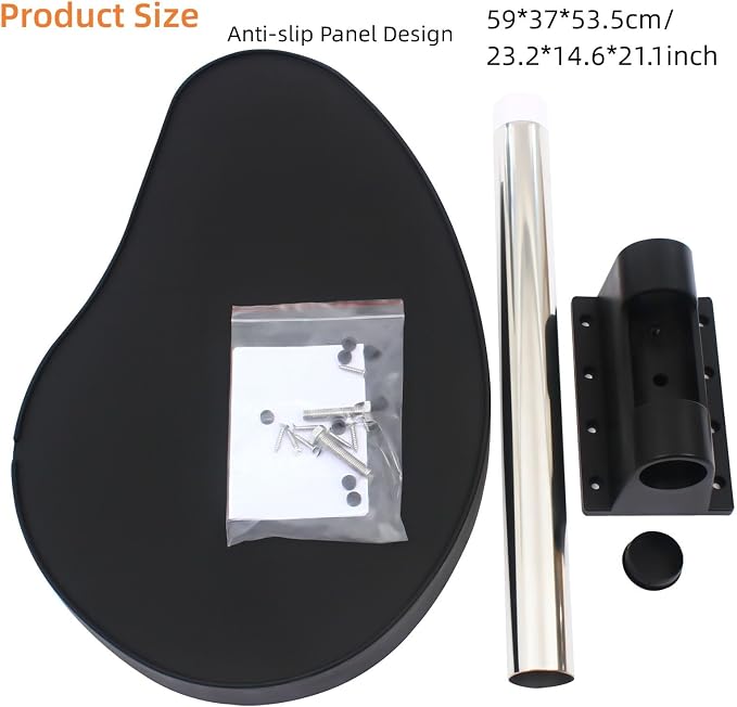 Anti-Slip Spa Caddy Tray, 360° Swivel Side Table Tray for Hot Tubs & Swim Spas – Durable & Space-Saving Design, Black