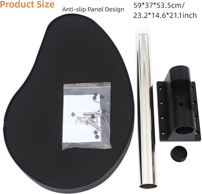 Anti-Slip Spa Caddy Tray, 360° Swivel Side Table Tray for Hot Tubs & Swim Spas – Durable & Space-Saving Design, Black