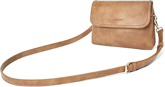 CHOLISS Small Crossbody Bags for Women, Vegan Leather Cell Phone Purse, Mini Travel Purse with Adjustable Strap Womens Gifts
