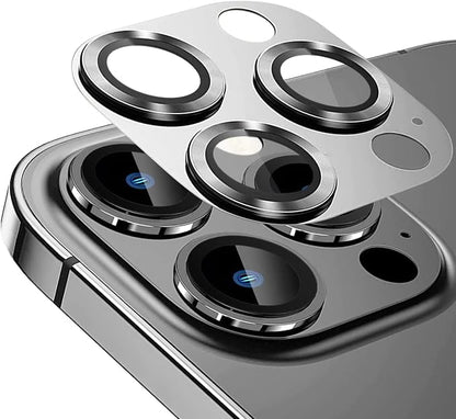 Compatible for iPhone 14 Pro/iPhone 14 Pro Max Camera Lens Protector Metal 9H Tempered Glass Camera Cover Support LIDAR Scanner, Anti-Explosion (Black)