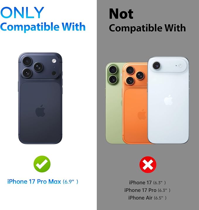for iPhone 17 Pro Max Camera Lens Protector [Anti-Scratch] [Ultra HD Clear] [Strong Adhesion] Metal Aluminum Alloy Tempered Glass Camera Screen Cover(Cosmic Orange)