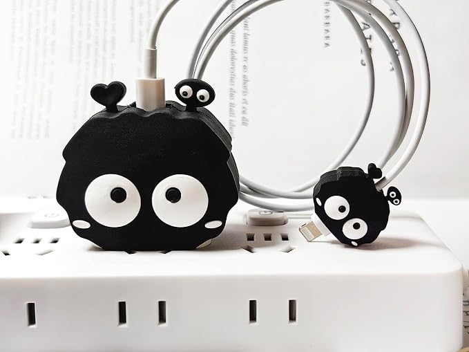 Compatible with Apple 20W/18W USB-C Adapter Charger, Cute Cartoon Protective Case for iPhone 20W USB-C Power Adapter Charger Fast Lightning Chargers Cover