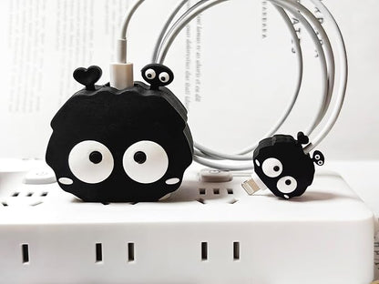 Compatible with Apple 20W/18W USB-C Adapter Charger, Cute Cartoon Protective Case for iPhone 20W USB-C Power Adapter Charger Fast Lightning Chargers Cover