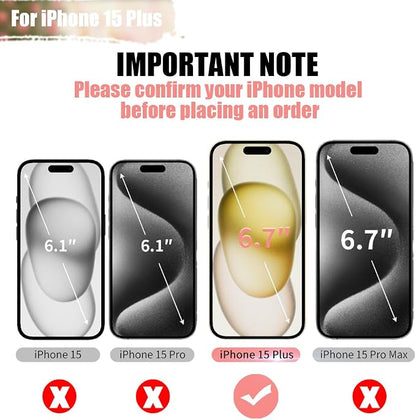 Battery Case for iPhone 15 Plus, 6000mAh Rechargeable Extended Battery Charging Charger Case, Add 100% Extra Juice (6.7 Inches) Black