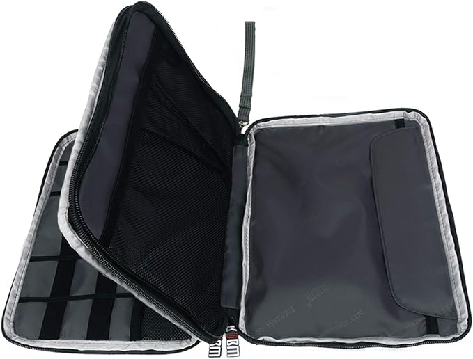 BUBM Double Layer Electronics Organizer, Travel Gadget Bag for Cables, Memory Cards, Flash Hard Drive and More, Fit for iPad or Tablet(up To 9.7")--Large, Dark Blue | Travel Gadget Bag For Cables, Memory Cards, Flash Hard Drive and More, Fit For iPad o...