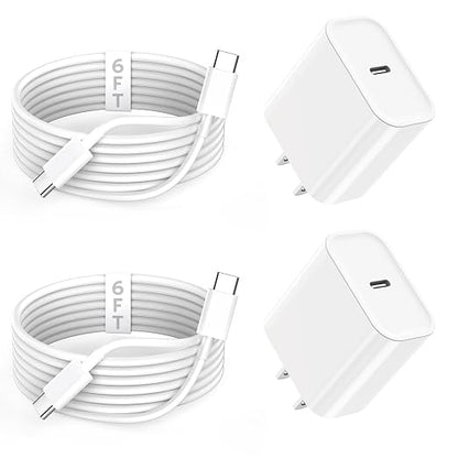 iPhone 17 16 Pro Max Charger Fast Charging, 20W Quick USB C Chargers Type C Charging Block 6Feet USB C to C Charger Cable for iPhone 17/17 Pro/17 ProMax/17 Air/16 Pro/16 ProMax/16e/15 ProMax/15Plus