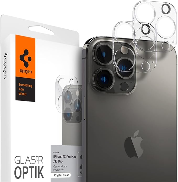 Spigen Camera Lens Screen Protector [GlasTR Optik] Designed for iPhone 13 Pro Max (2021) / iPhone 13 Pro (2021) - Clear [2 Pack]…