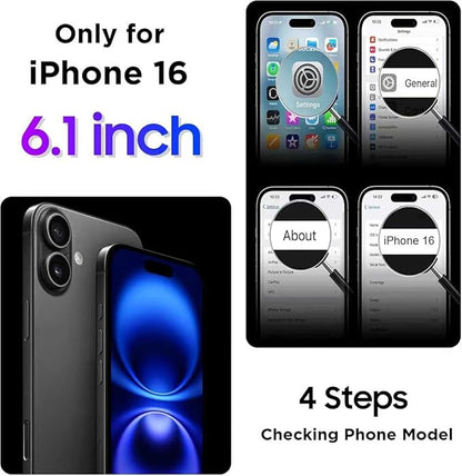Temdan Compatible with iPhone 16 Case Waterproof, Built-in Screen & Camera Protector IP68 Underwater Full Body 16FT Military Dropproof Shockproof Phone Case 6.1"-Purple/Clear