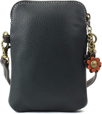 CHALA Plant Life Collection Cell Phone Crossbody Purse-Women PU Leather/Canvas Multicolor Handbag with Adjustable Strap
