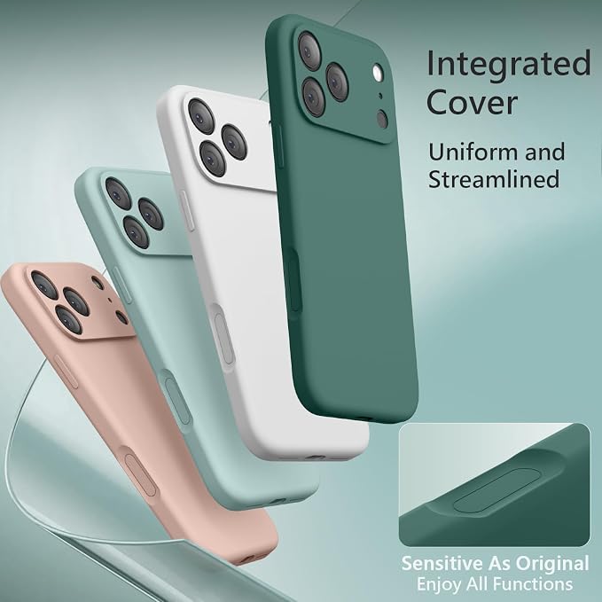 FireNova Magnetic for iPhone 17 Pro Case, Compatible with MagSafe, [Integrated Silicone Camera Control Button] [Camera Protection] Anti-Scratch Microfiber Lining Phone Case, 6.3", Midnight Green
