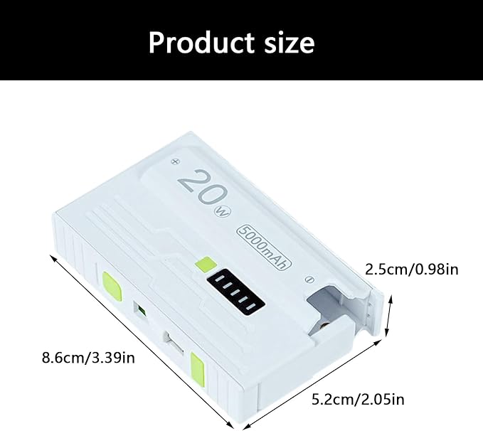 12700 Battery Charging Adapters Case Detachable NonWelding Design Portable Powerbanks Housing Shell Multiple Protections Type C Replaceable Battery Powerbank Case