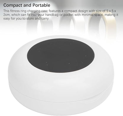 LICAEVEY Charger Case Compatible with R02 R06 R11M R8 Fitness Ring, Small Portable Travel Charging Box with Charging Indicator, Box with Magnetic Port, 200mAh Battery