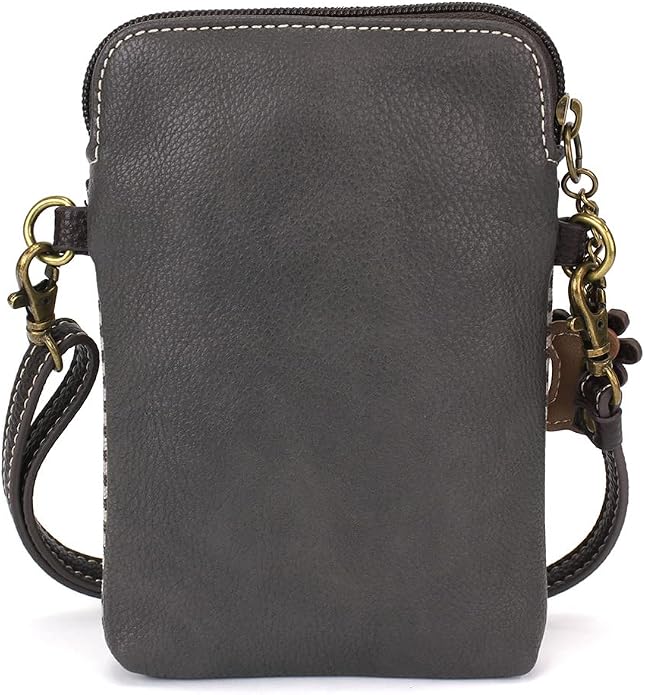 CHALA Dog Collection Cell Phone Crossbody Purse-Women PU Leather/Canvas Multicolor Handbag with Adjustable Strap