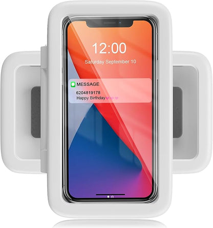 LC-dolida Shower Phone Holder Waterproof, 480° Rotatable Adjustable Bathroom Wall Phone Mount Stand, Anti-Fog High Sensitivity iPhone Case, Anti Fog Case Bathroom Accessories for 4-7'' Cellphones