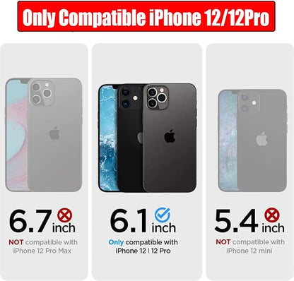 Battery Case for iPhone 12/12 Pro, 10000mAh High Capacity Rechargeable Portable Charger Case Extended Battery Pack Compatible with iPhone 12/12 Pro (6.1 inch) Wireless Charging Case with Carplay-Black