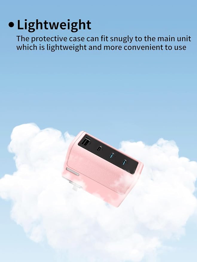 Compatible with CUKTECH 15 140W USB C Charger,UYRUREL Premium Sillence Material,Shock-Absorbing and Anti Drop Protection Soft Shell,Pink