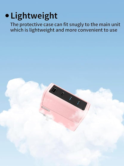Compatible with CUKTECH 15 140W USB C Charger,UYRUREL Premium Sillence Material,Shock-Absorbing and Anti Drop Protection Soft Shell,Pink