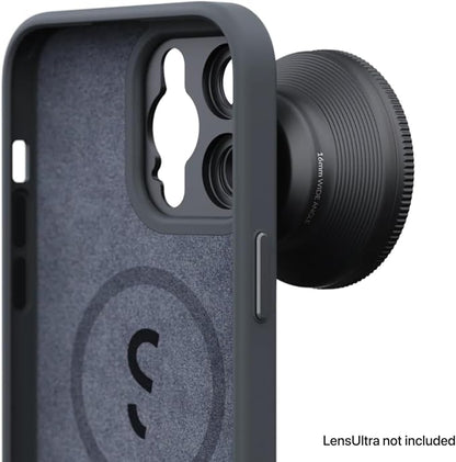 ShiftCam Leather Camera Case Compatible with iPhone 14 | Built-in Lens Mount | Magnetic-Case | Shoot Stunning Photos Instantly (iPhone 14 Series, iPhone 14 Plus) Charcoal