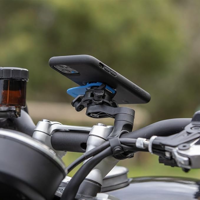 Quad Lock Motorcycle Handlebar Mount Kit with Vibration Dampener and MAG Phone Case for iPhone 17 Air