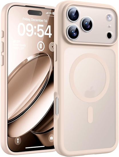 TOCOL for iPhone 17 Pro Case, Compatible with Magsafe Charger, Full Camera Protection, Translucent Matte Phone Case for 17 Pro 6.3 inch (Desert)