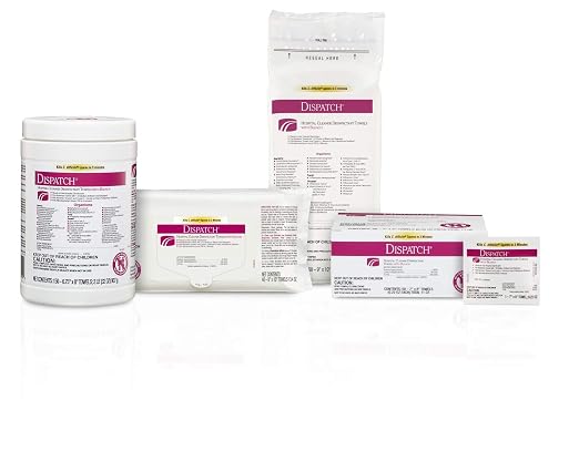 Dispatch Hospital Cleaner Disinfectant Towels with Bleach, 150 Count Canister (Package May Vary)