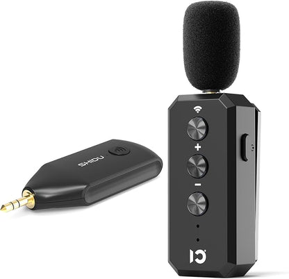 SHIDU Wireless Microphone Headset 2.4G Wireless lavalier Mics System with 3.5MM Plug for Voice Amplifier, Speakers, PA System Teacher, Tour Guides, Fitness Instructor