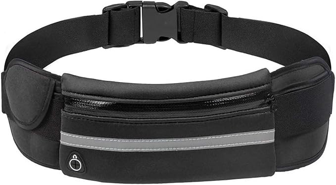 Kettle belt bag Outdoor sports fitness running pockets Anti-sweat and anti-theft cell phone pocket Close-fitting sports bag (black)