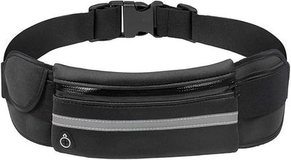 Kettle belt bag Outdoor sports fitness running pockets Anti-sweat and anti-theft cell phone pocket Close-fitting sports bag (black)
