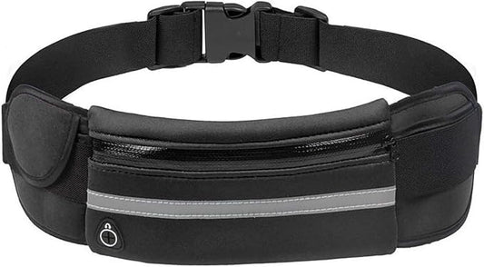 Kettle belt bag Outdoor sports fitness running pockets Anti-sweat and anti-theft cell phone pocket Close-fitting sports bag (black)