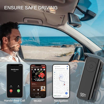 Bluetooth AUX Adapter for Car,5.3 Wireless Transmitter and Receiver 2 in 1,3.5mm AUX Bluetooth Car Adapter,Hands-Free Call for Cars, Speakers, Stereo Systems and Headphones