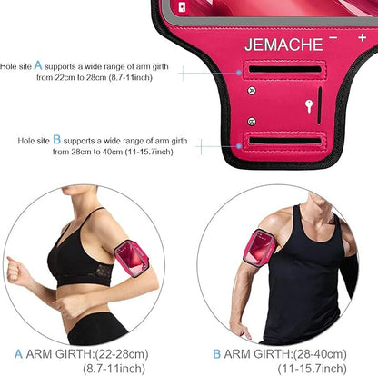 Galaxy Note 20, 20 Ultra Armband, JEMACHE Gym Running Workouts Water Resistant Arm Band Case for Samsung Galaxy Note 20/20 Ultra with Key Holder (Rosy)