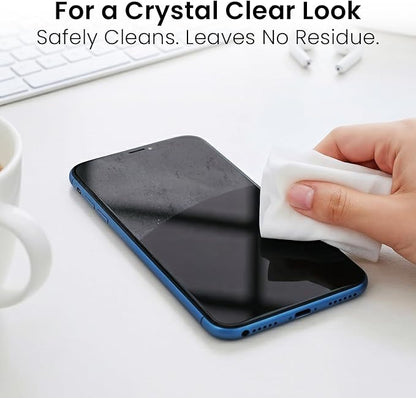 EVEO Electronic Wipes Screen Cleaner - Screen Wipes TV Screen Cleaner Wipes, Computer Screen Wipes, Laptop Screen Cleaner, ipad & Monitor Cleaner, Screen Cleaning Wipes - [90 Wipes + Microfiber Cloth]