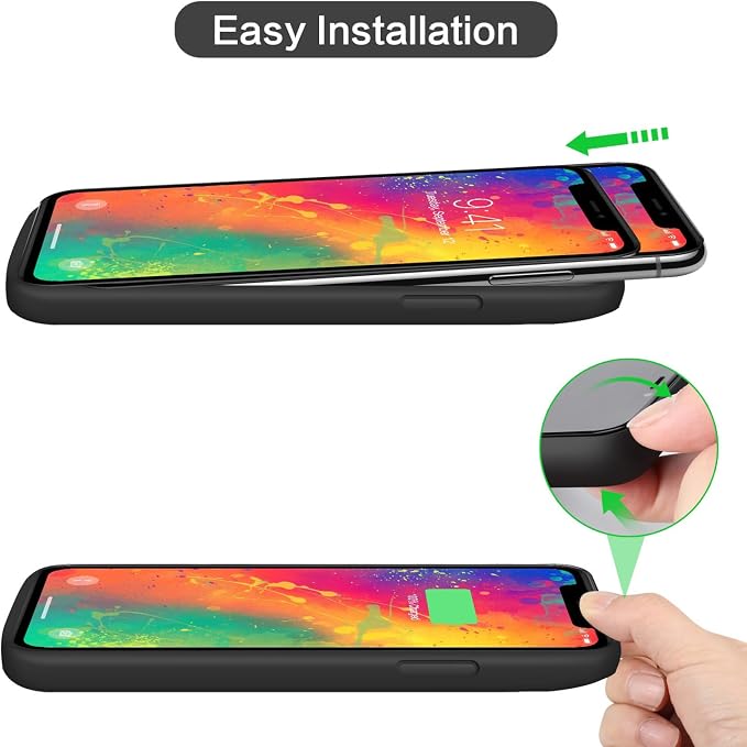 Feob Battery Case for iPhone 11,[2025 Upgraded] 6800 mAh Ultra-Slim Portable Extended Charger Cover for iPhone 11 Charging Case (6.1 Inch)-Black