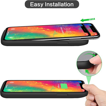Feob Battery Case for iPhone 11,[2025 Upgraded] 6800 mAh Ultra-Slim Portable Extended Charger Cover for iPhone 11 Charging Case (6.1 Inch)-Black