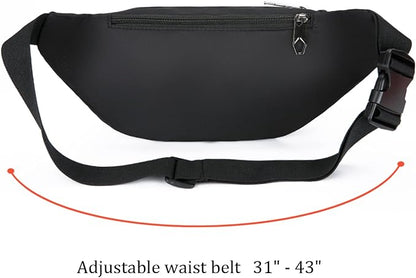 DAITET Crossbody Fanny Pack for Men&Women,Large Waist Bag & Hip Bum Bag with Adjustable Strap for Outdoors Workout Traveling Casual Running Hiking Cycling