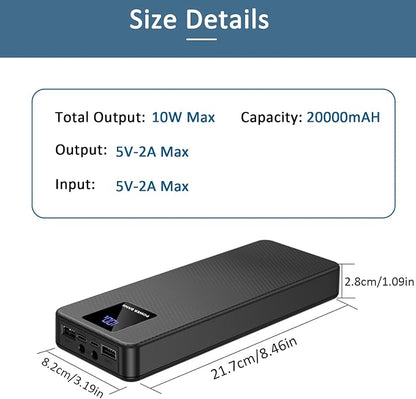 5V-2.1A Power 8 x 18650 Holder Organizer Batteries Box with 4 Interface Charging Cable Micro/Type-C/USB/IP Connector for Electronic DIY Holder DIY Bank Holder Case (Black)