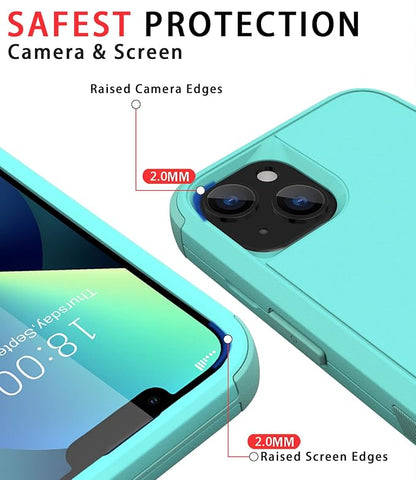 Diverbox for iPhone 13 Case [Shockproof] [Dropproof] [Dust-Proof],Heavy Duty Protection Phone Case Cover for Apple iPhone 13 (Teal)