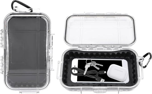 Waterproof Dry Box Protective Case, IP67 Water Resistant Portable Micro Case Watertight Storage Box for Phones, Knives, Wallets, Watches