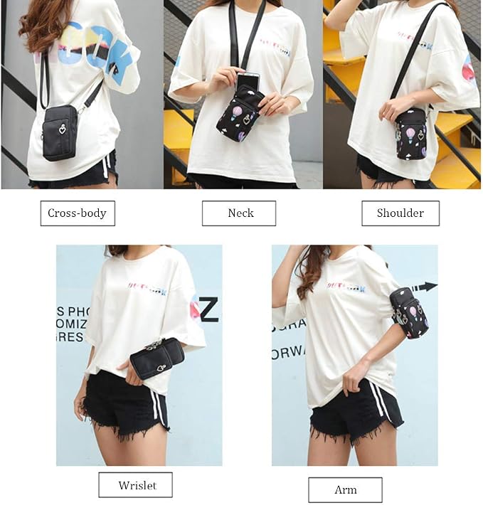 Outdoor Sweat-Proof Running Armbag Cross-Body Shoulder Casual Wallet Purse Crossbody Bag Gym Fitness Cell Phone Key Holder for iPhone 13 Pro/ 12 Pro/Xs Max/Xr, Galaxy Note 10, P30 Pro,Blue