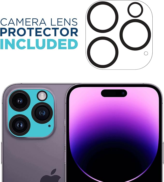 Tech Armor 3 Pack Screen Protector + 1 Camera Lens Protector for iPhone 14 Pro Max 6.7 inch - Ballistic Tempered Glass, Case Friendly, Dynamic Island Compatible, Sensor Protection, HD, 9H Hardness