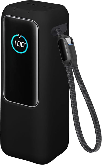 kwmobile Case Compatible with Anker Power Bank 25000mAh (A1695H11) - Portable Powerbank Cover - External Battery Charger Bag, Shockproof - Black