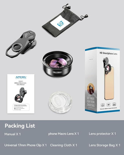 Evil eye 10X Macro Phone Lens Kit for Smartphone with Universal Clip, Professional Macro Photography Lens for iPhone, Samsung and Most of Android Smartphone