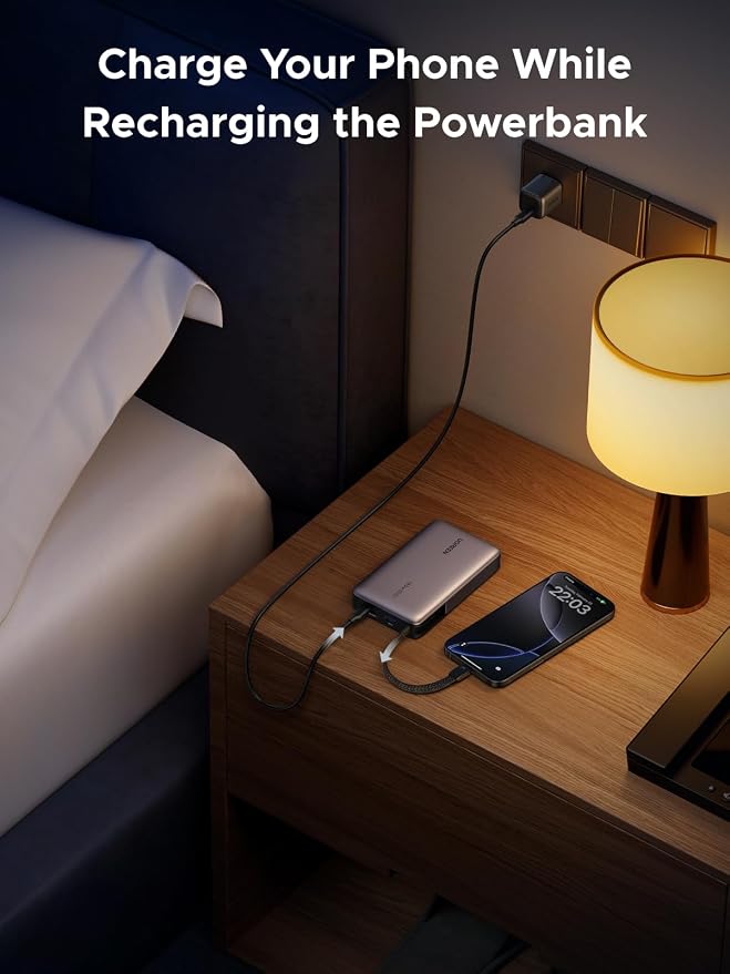 UGREEN Nexode Power Bank, 20000mAh 145W Laptop Portable Charger with Built-in USB-C Cable 72Wh Fast Charging Business Travel Battery Pack for MacBook Pro/Air/ipad/iPhone 17/Samsung S25/Dell/HP/Lenovo