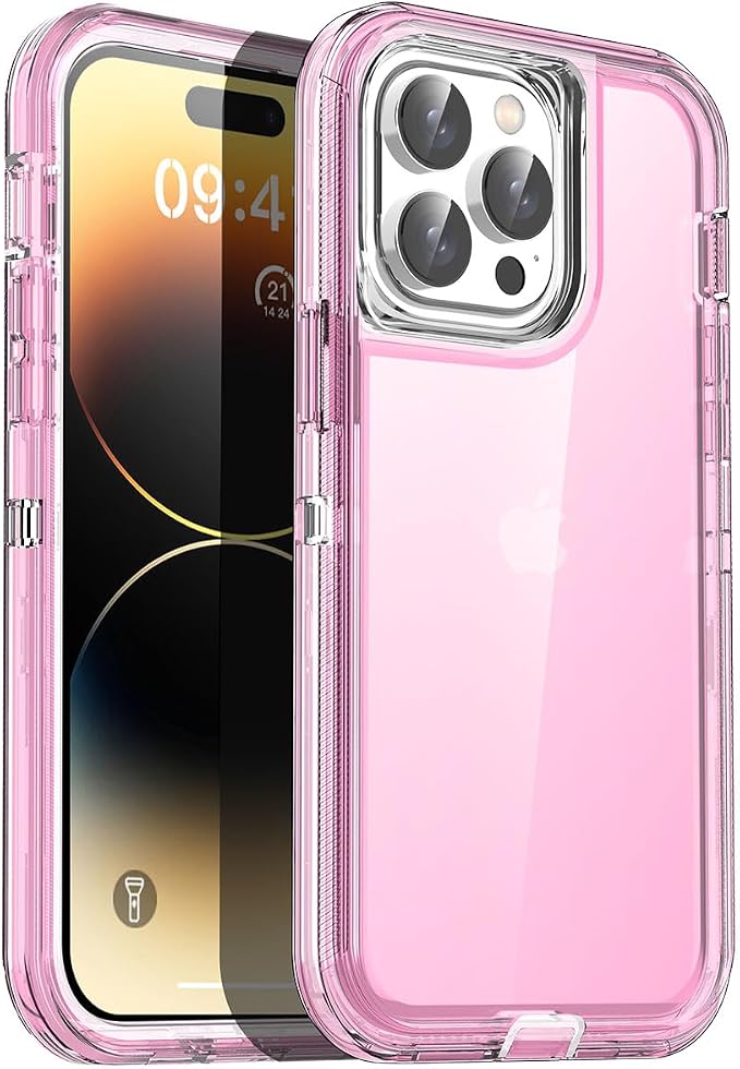 AICase for iPhone 14 Pro Case Clear 3 in 1 Heavy Duty Drop Protection Full Body Rugged Shockproof/Dust Proof 3-Layer Military Protective Tough Durable Cover for iPhone 14 Pro 6.1"_2