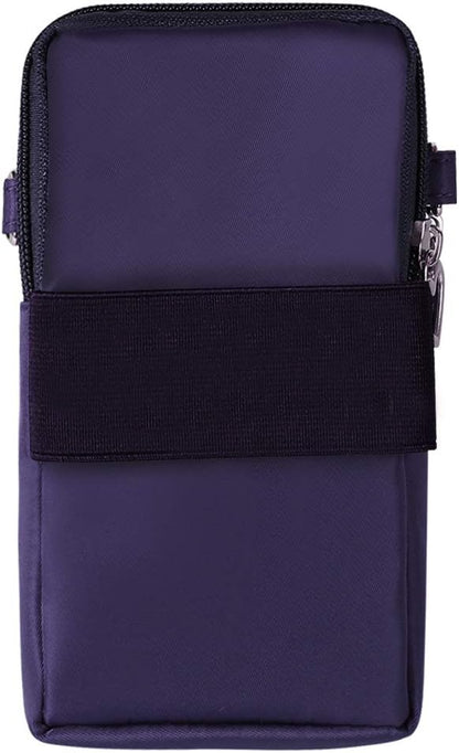 Crossover Body Bag Armband for LG Wing K51 V60 / Samsung Galaxy S22 Plus S21+ S20+ / Moto E, One 5G, G100, G Fast Power Stylus Play OnePlus Nord N10 Small Cute Cell Phone Purse Wallet Pouch (Blue)