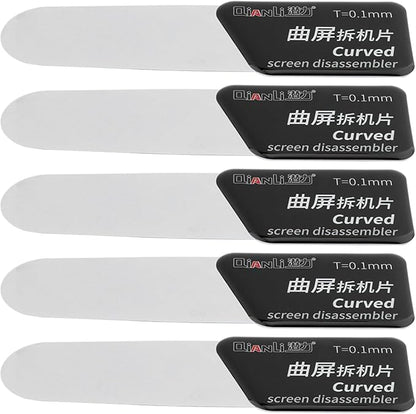 5Pcs Disassembler Pry Tools, Ultra-Thin Separate Screen Curved Spudger, Stainless Steel Mobile Phone Screen Pry Blade, Repair Opening Tool for Smartphone Curved-Screen LCD Casing(5pcs)